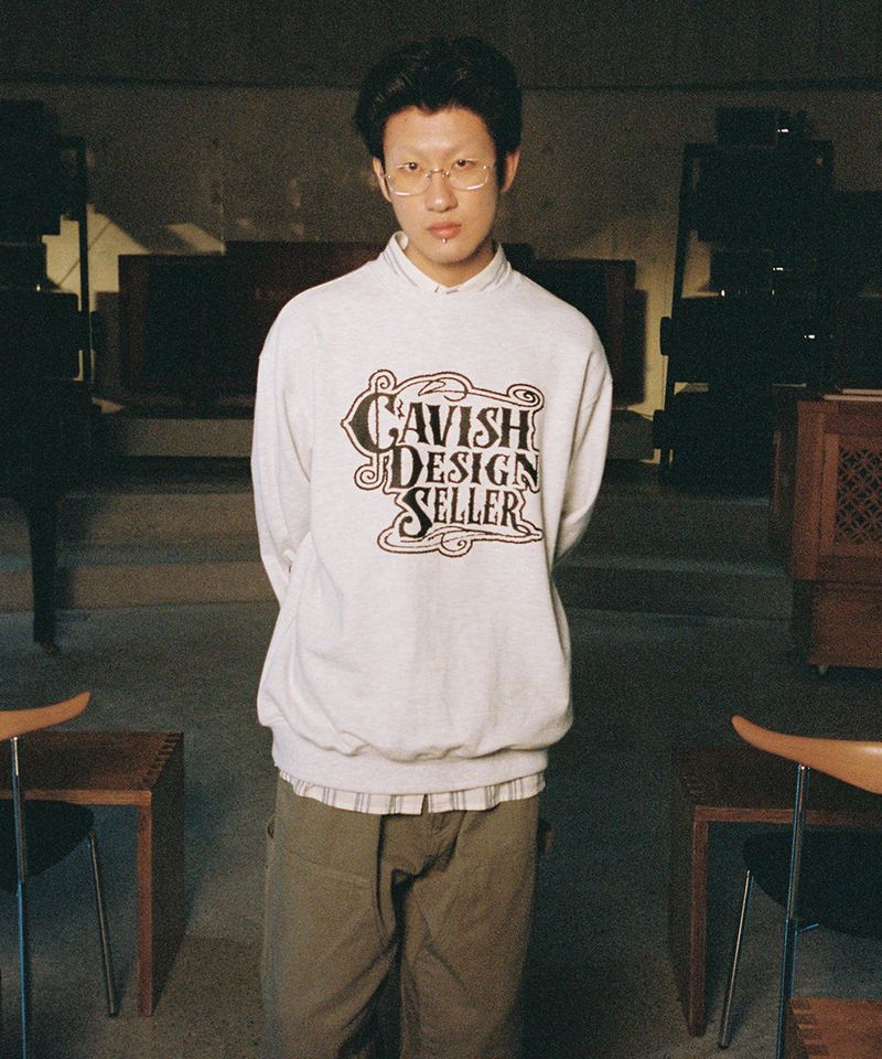 cavish（カビシ）の「CLEF SWEATSHIRT LIGHT GREY(CV2EFUM444A)（Tops）」