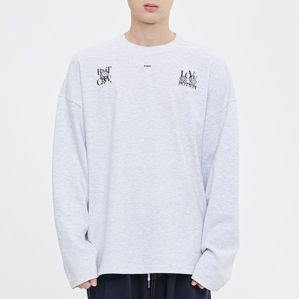 ROMANTIC CROWN（ロマンティッククラウン）の「LOVE POTION LONG SLEEVE_LIGHT GREY（Tops）」