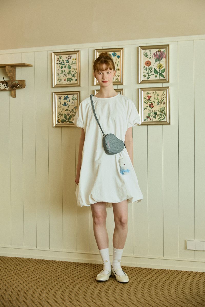 PETITE DENIM HEART BAG
