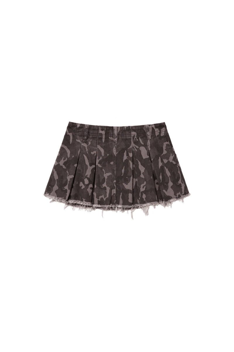 camo mini skirt (dark grey)