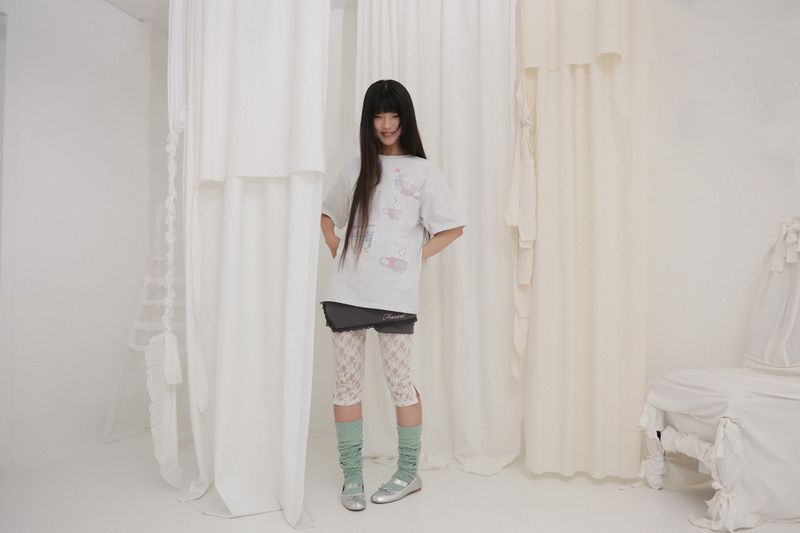 APRON MICRO PANTS / GREY