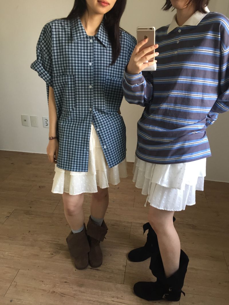 Floral Mini Ruffle Skirt (3color)