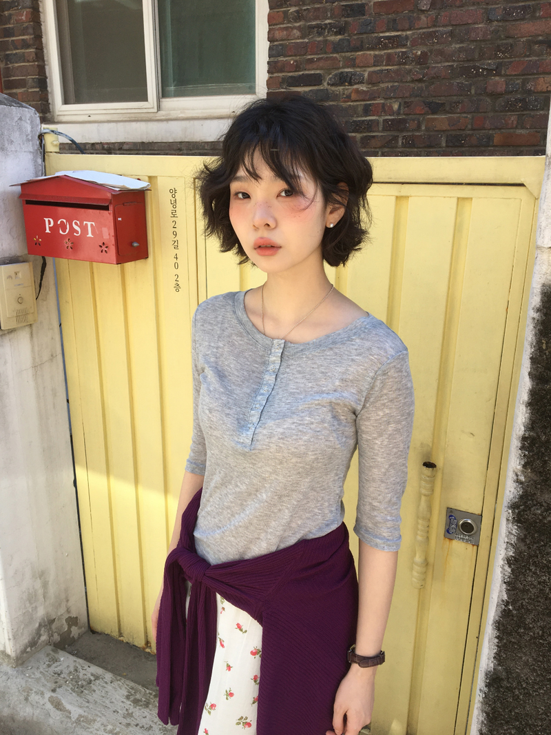 DUGGY(ダギー)の「Ets Sheer Henley Neck Sleeveless T-shirt (4color)(Tops)」