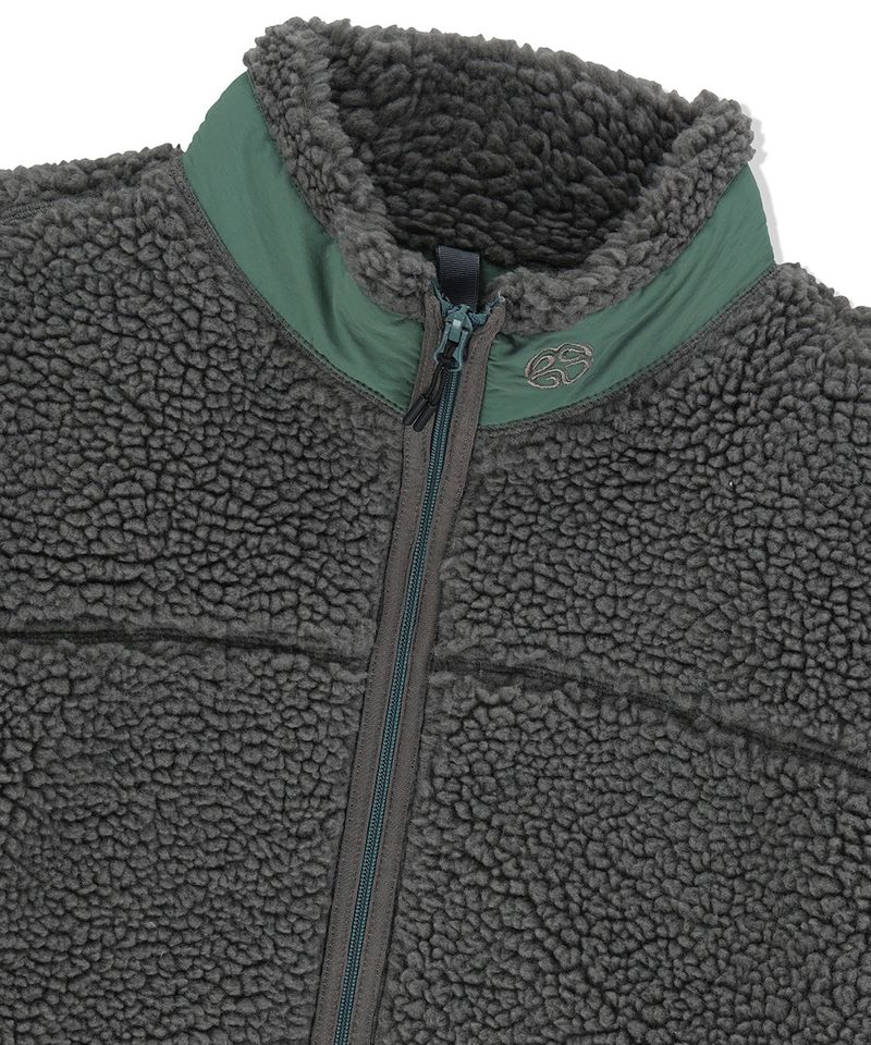 CURVED SHERPA FLEECE JACKET
