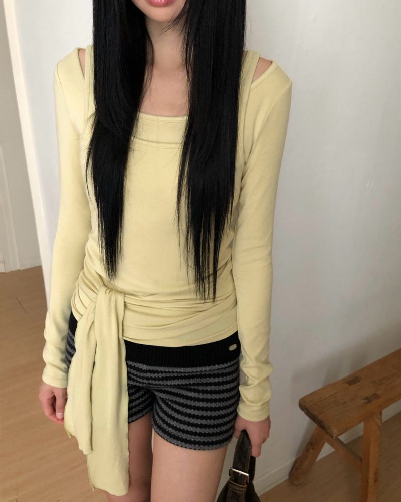 [ORIGINAL] Ockham Layered Wrap Sleeveless T-Shirt