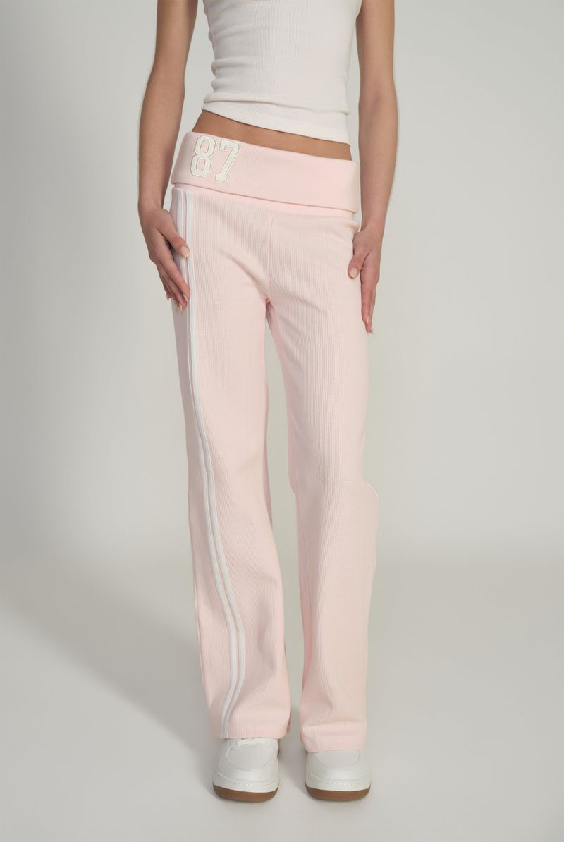 87 Waffle Track Pants, Pink