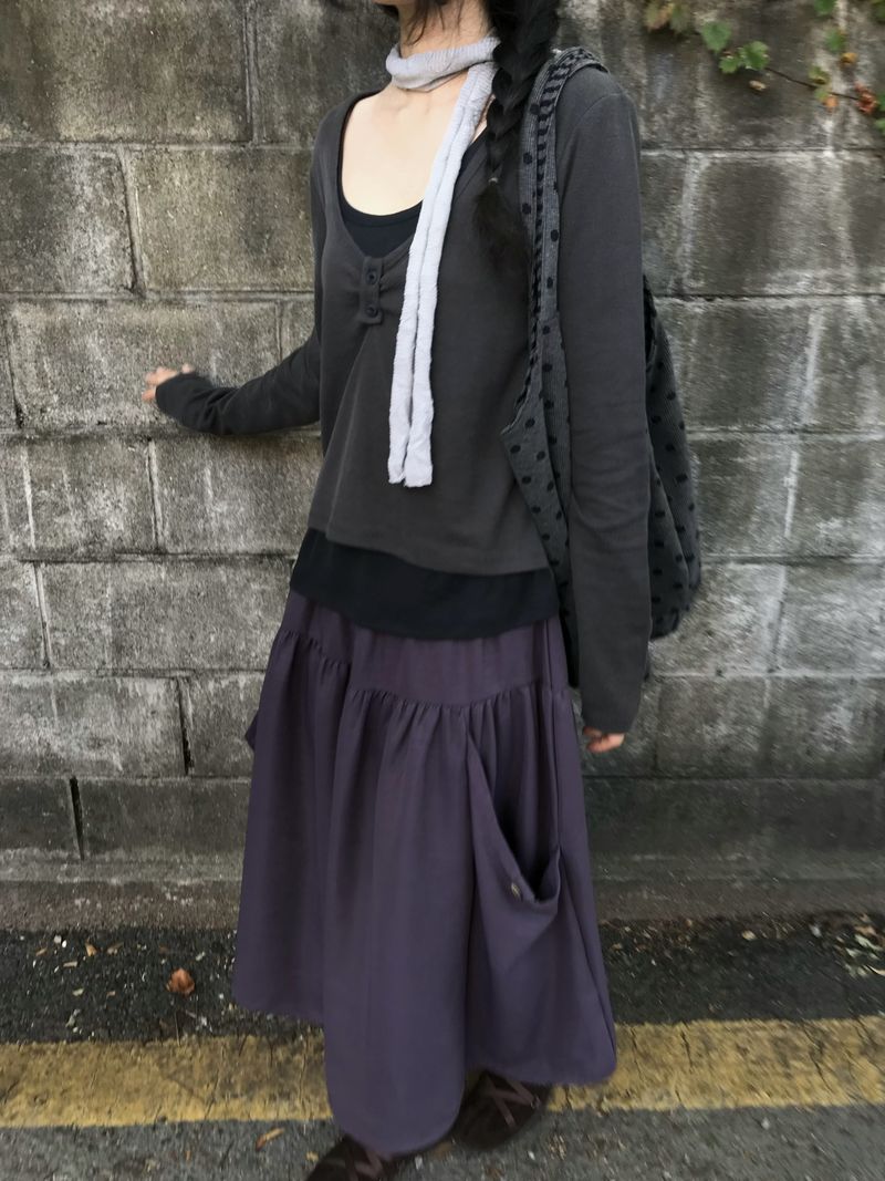 レイヤード カラーブロックティー