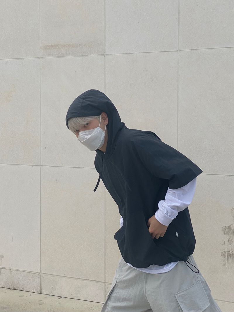UNAIDUN(アネイダン)の「Garden Nylon String Hoodie Short Sleeve Tee 3C(Tops)」