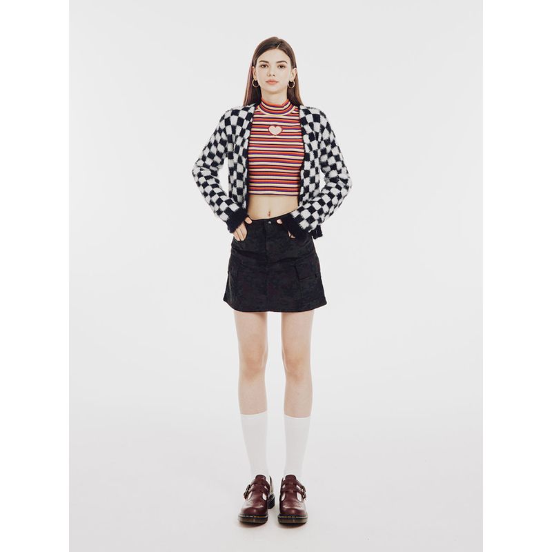 Black Checkers Cardigan