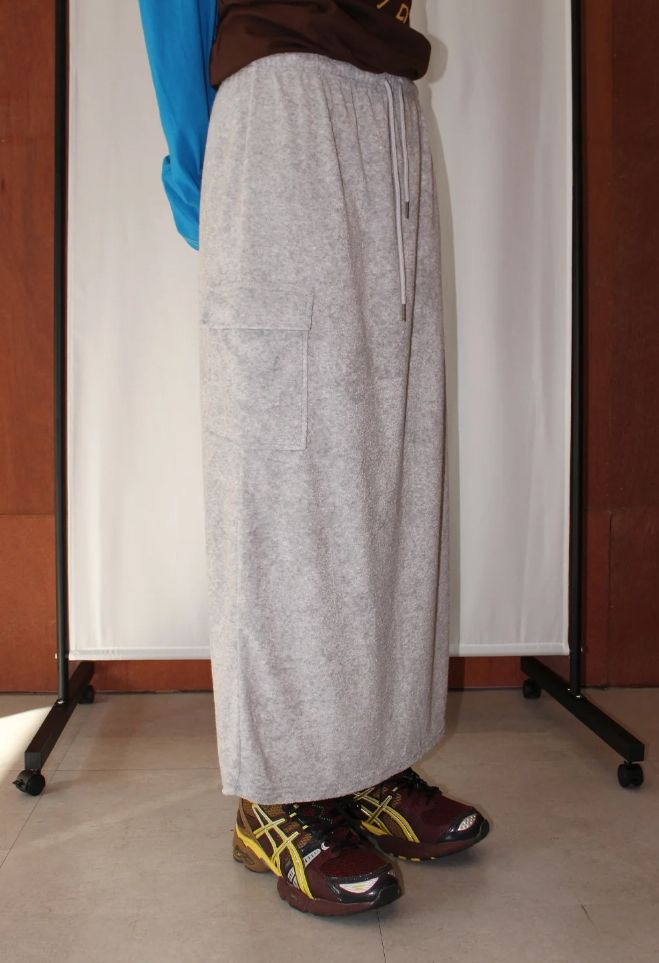 PATCH TERRY LONG SKIRT