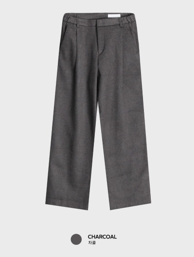 Ever Soft Wool Side Banding Wide Slacks