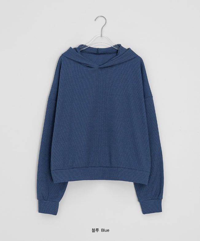 Felpa Waffle Over Hoodie