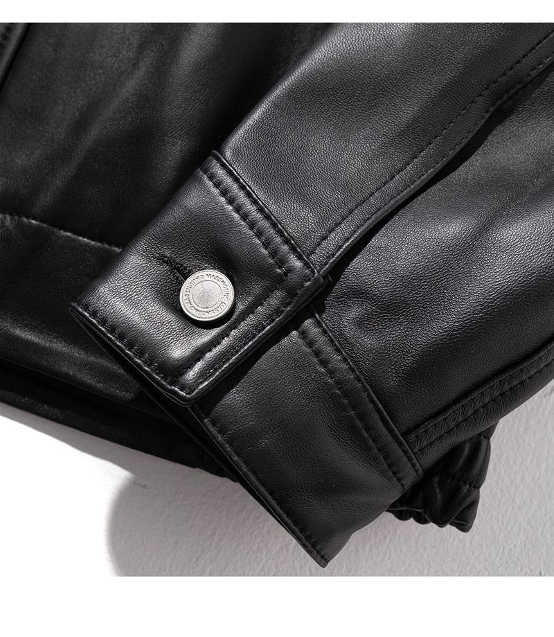 LAMSKIN OVERFIT BOMBER JACKET