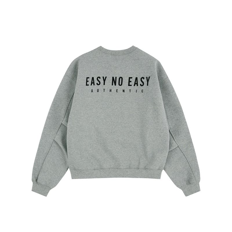 Oversized Hard Crop Sweatshirt - Grey