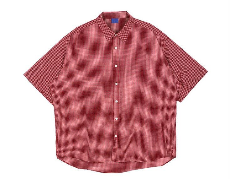No.0789 small check retro half SHIRT (3color)