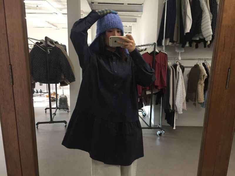 low-key shirt dress (2color)