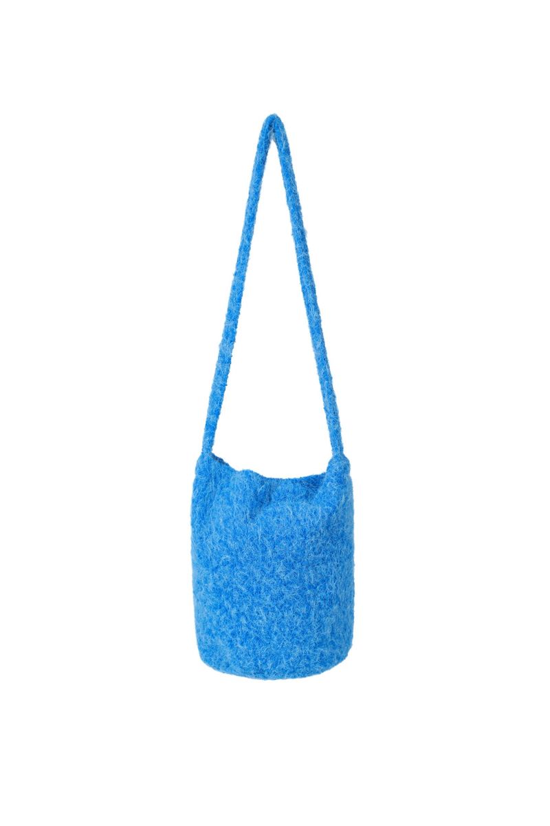 POPPALS（ポップパルズ）の「Vivid Hair Wool Shoulder Bag [Blue]（Bags）」