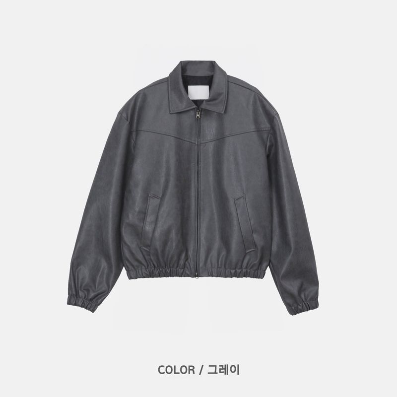LMN クリエイティブラインレザージャケット (2 カラー)