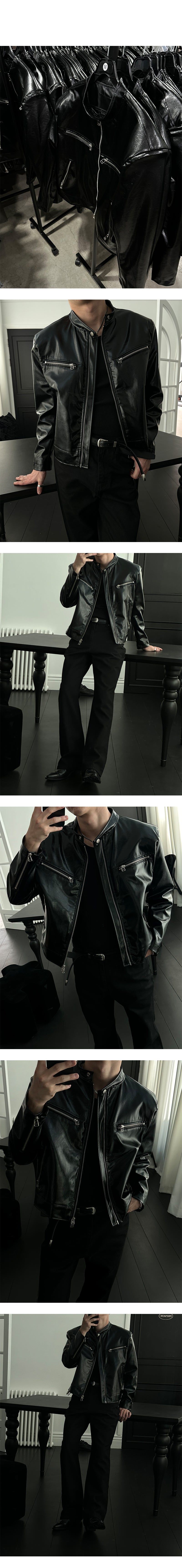 [PREMIUM][MADE] Western leather biker jacket