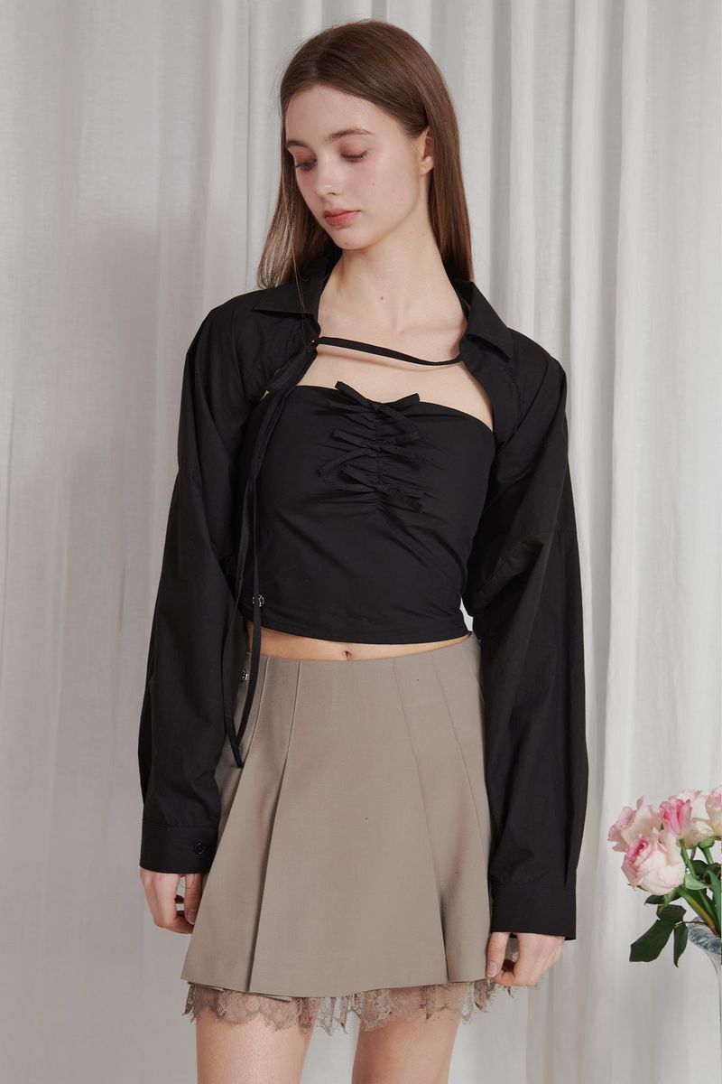 PAIN OR PLEASURE（ペインオアプレジャー）の「LYNN MINI SKIRT brown（Skirts）」