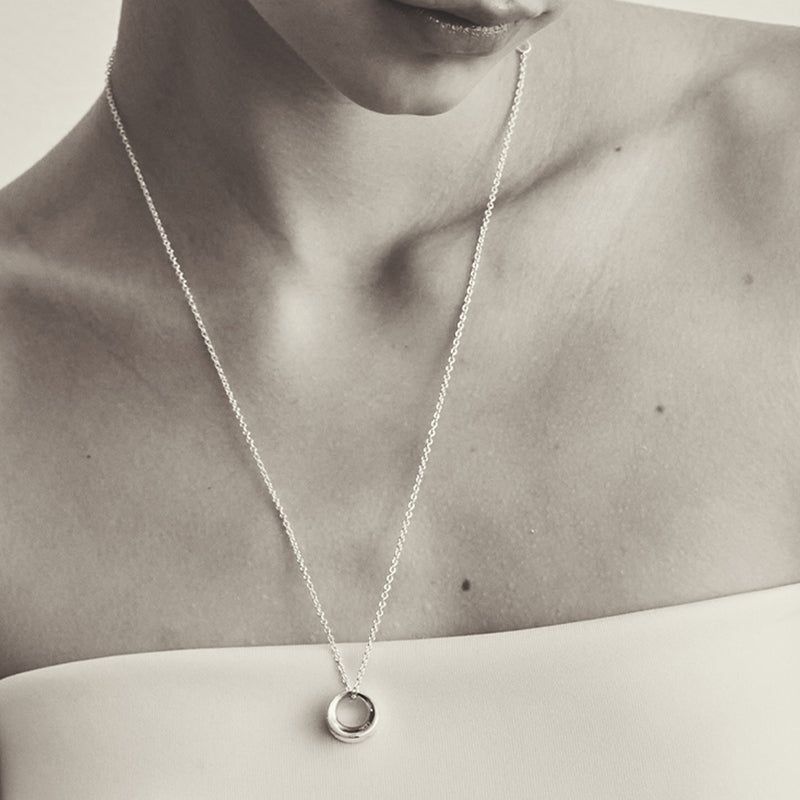 SAND DUNE NECKLACE (M) (SILVER)