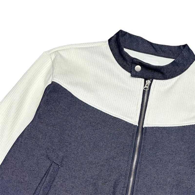 Sonic Color Block Biker Jacket (2 Colors)