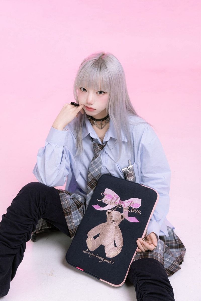 Teddy’s Love(テディスラブ)の「Teddys IPAD/LAPTOP Pouch 13 inch (NAVY)(Smartphone Accessories)」