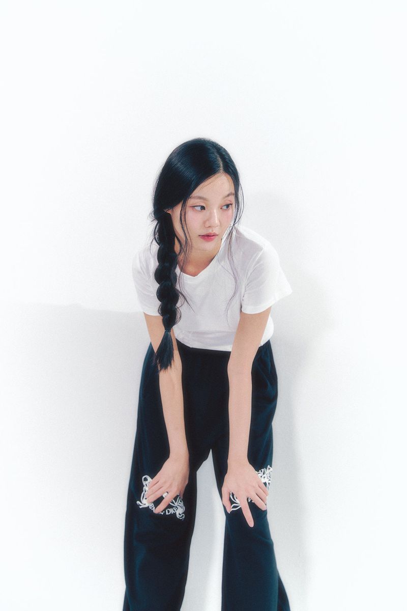 Knee Point Ribbon Jogger Pants Black