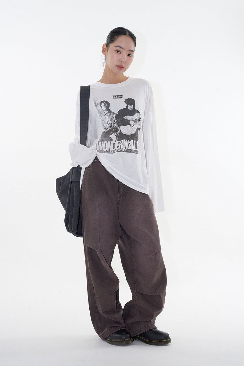 エバーオアシスプリンティング長袖Tシャツ