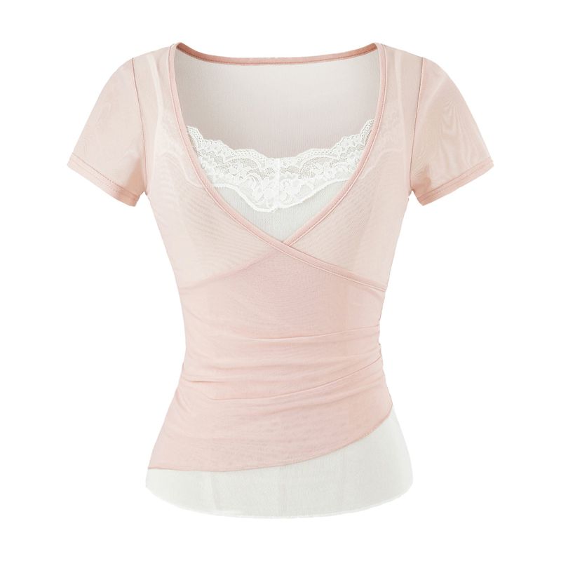 Cozy&Kitsch（コージーアンドキッチ）の「Mielle Lace Cami Layered Tee（Tops）」