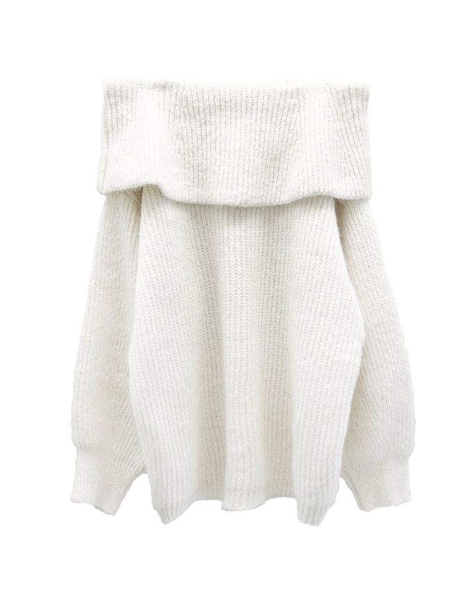 Roto Loose Fit Knit Off-Shoulder Top