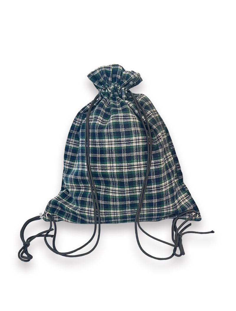 000 Design Check Gym Sack / Navy