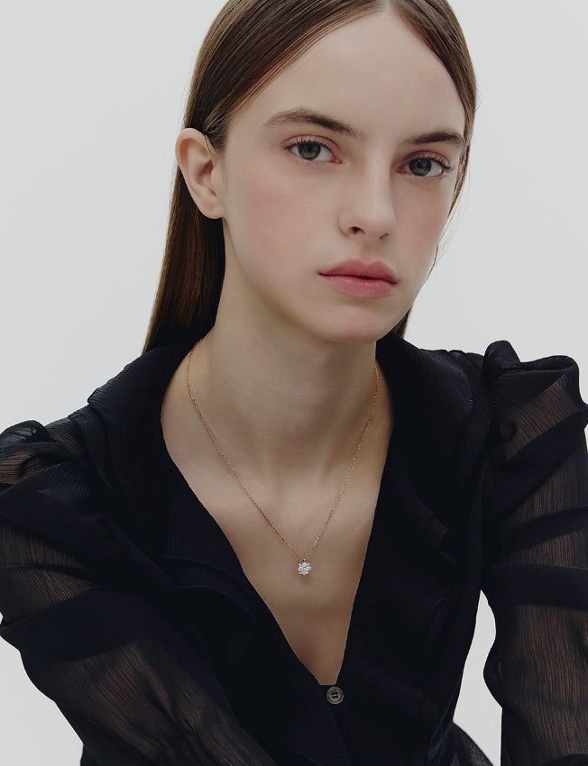 hyeres lor（イエール・ロール）の「26SS★ Essence Silver Moissanite Floria Necklace（Accessories）」