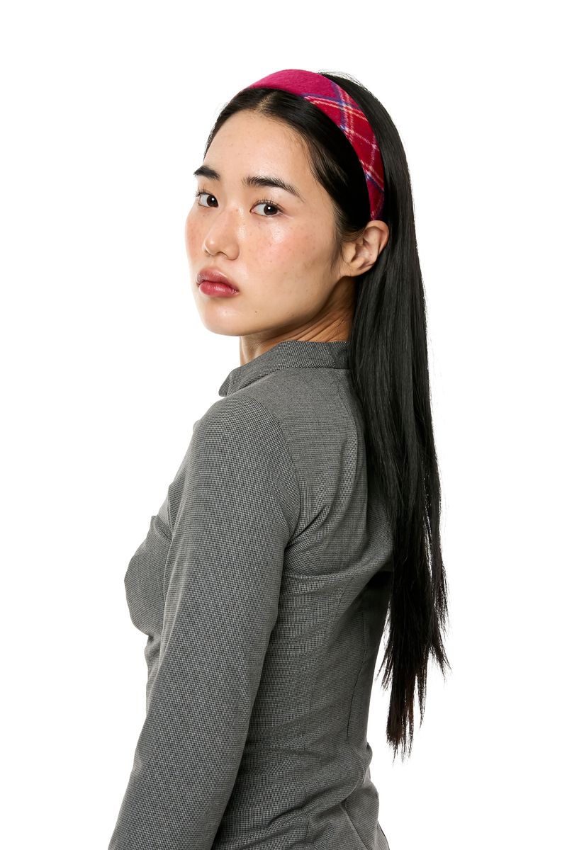 YONOSE（ヨノセ）の「チェックへアバンド（ヘアアクセサリー）」