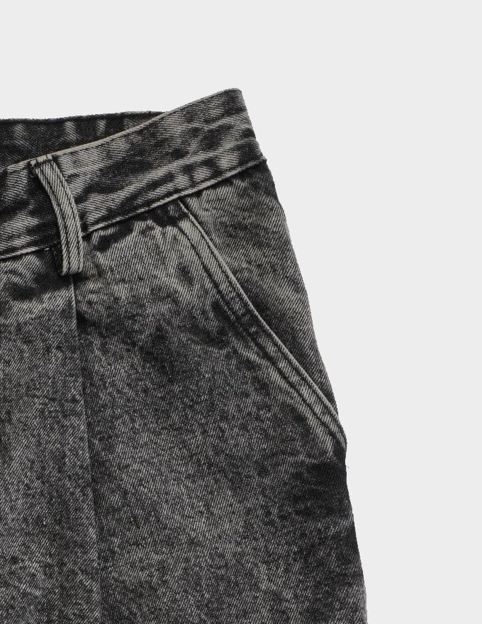 Ness pigment cargo denim pants