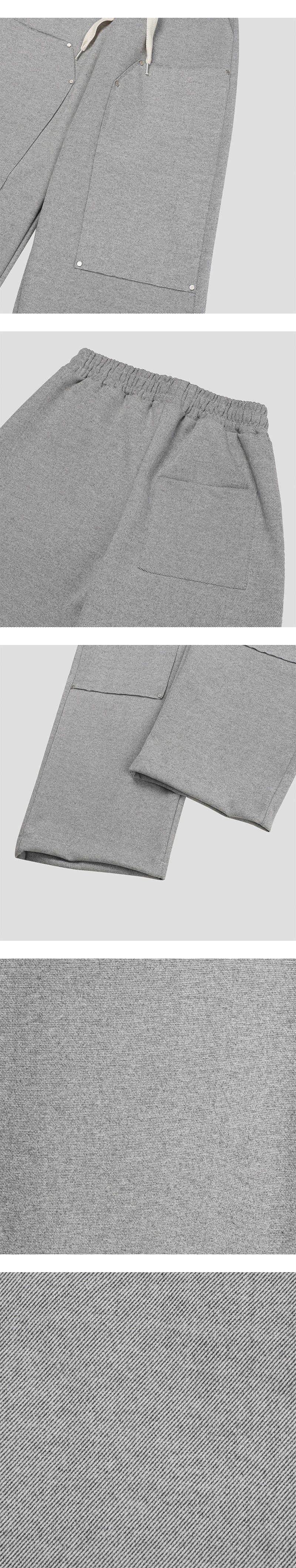 [F/W] Wool double rivet banding pants(3color)