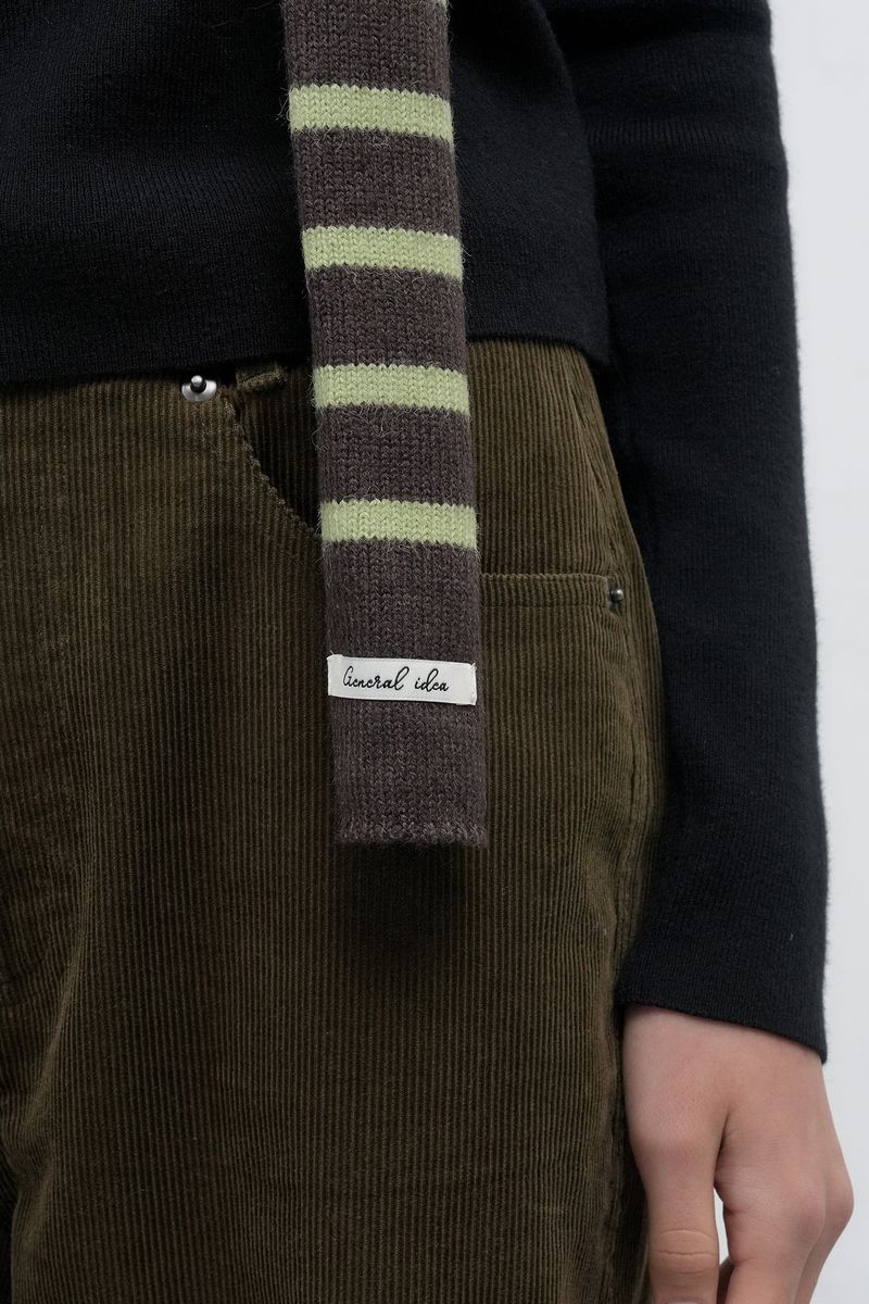stripe knit scarf