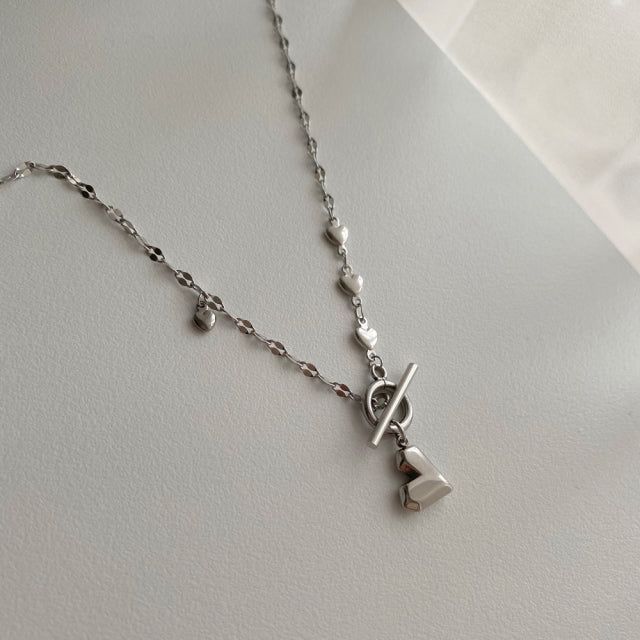 ssgh toggle bar heart two-way necklace