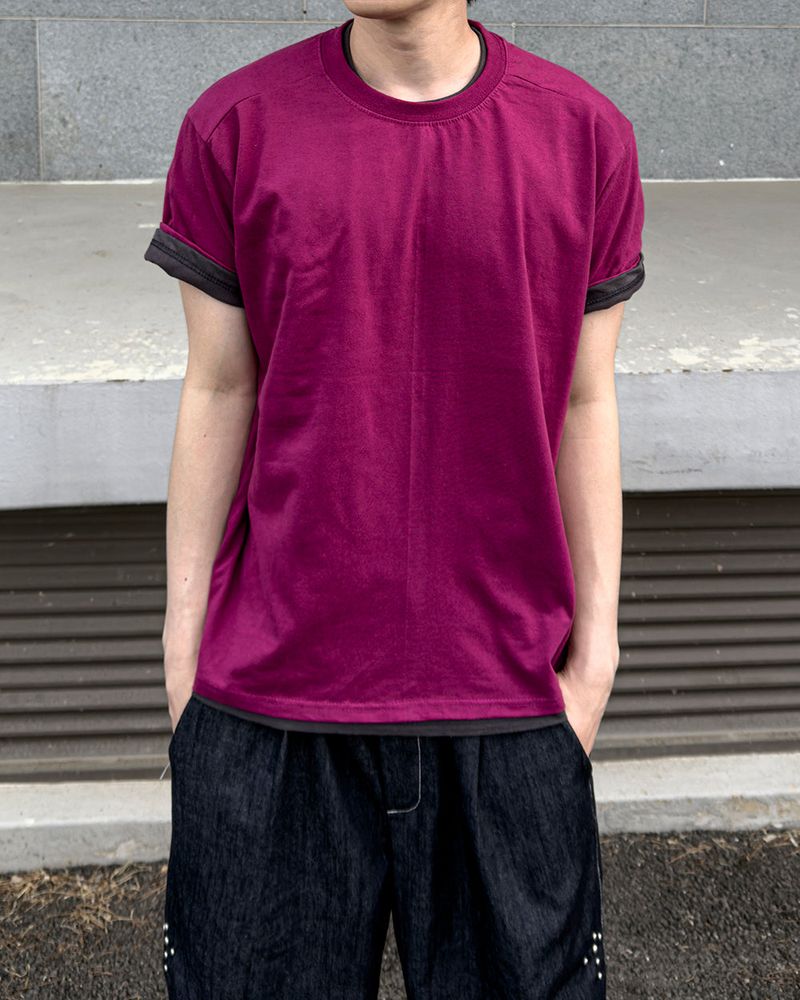 Nick Line Layered Short Sleeve T-Shirt