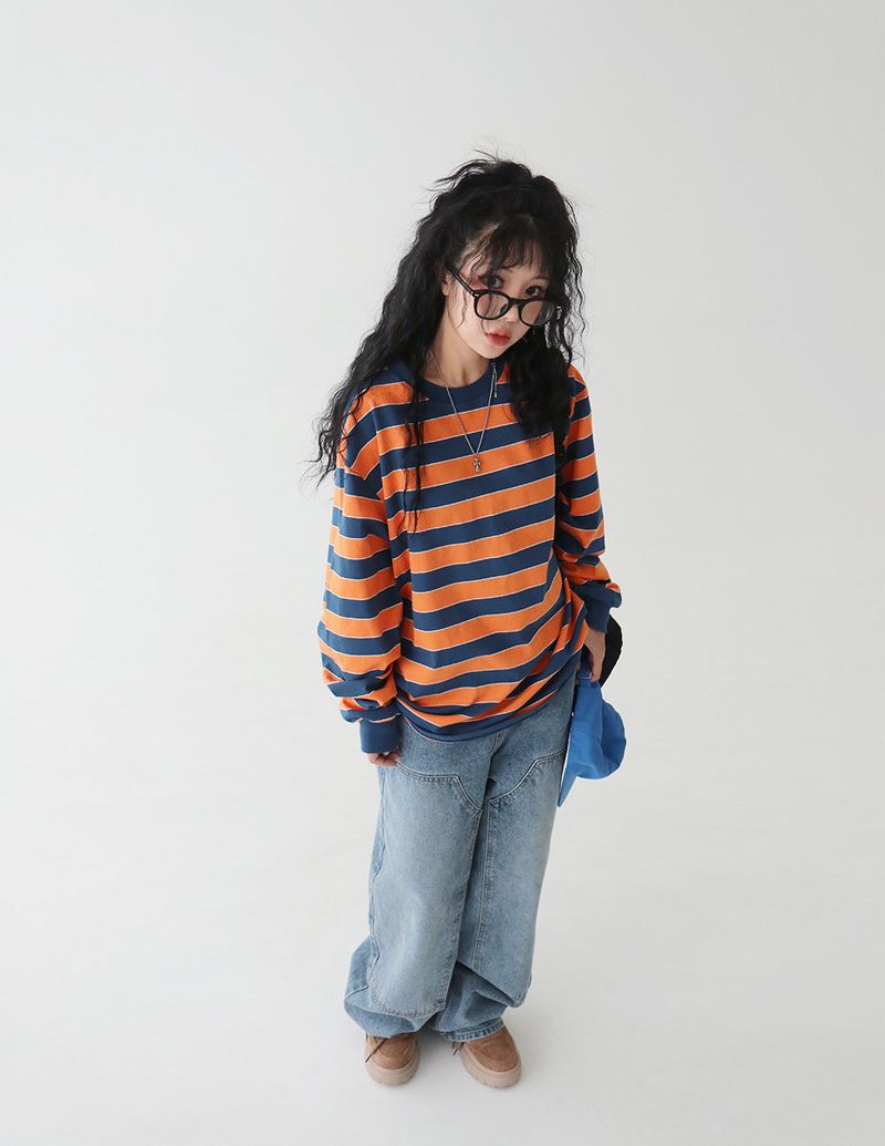 Stripe Dangara. Boxy sweatshirt