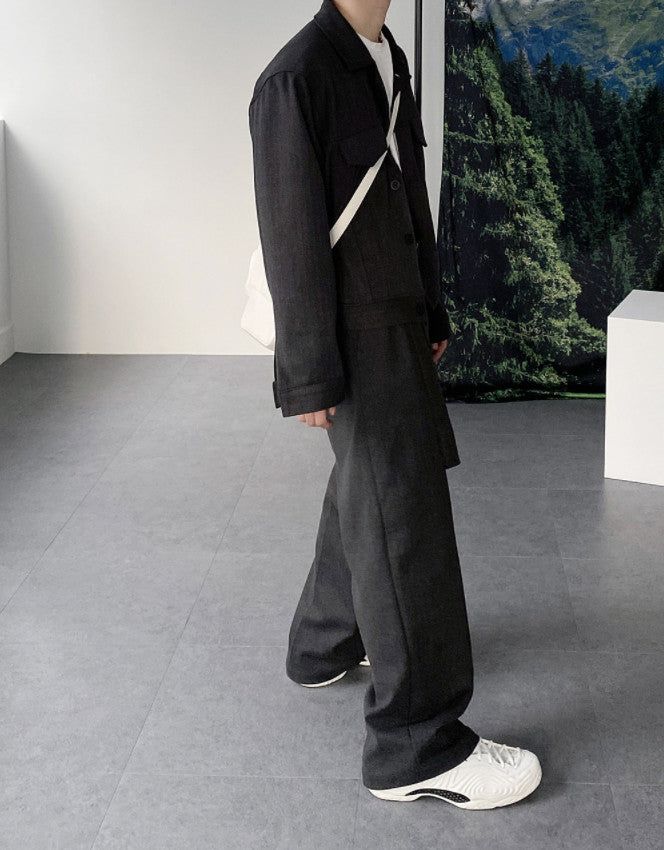 No.9180 woolen set-up trucker JK
