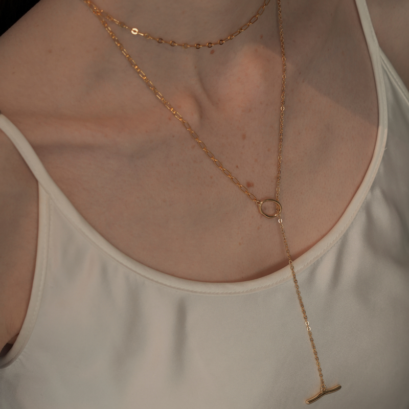 Chérie（シェリー）の「asymmetry swir necklace(corda)（Accessories）」