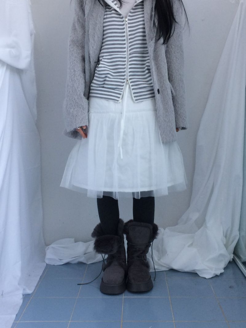 Suede Rabbit Fur Boots