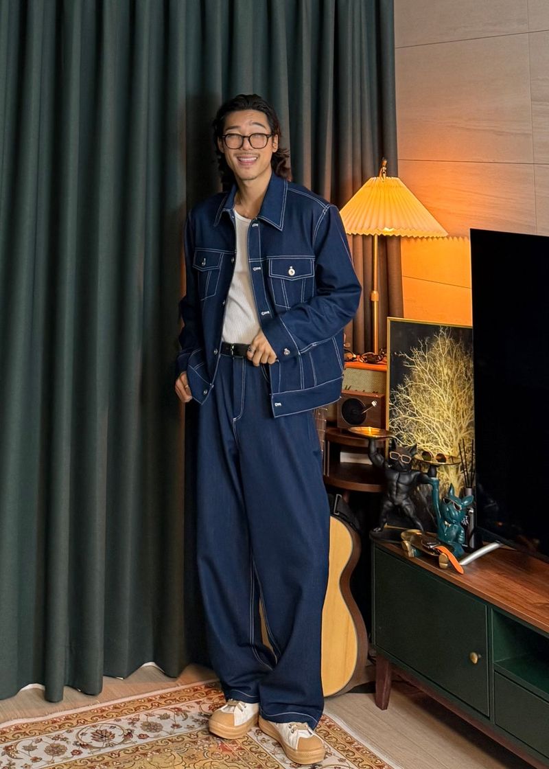 Stitch Bijou Denim Pants 3COLOR
