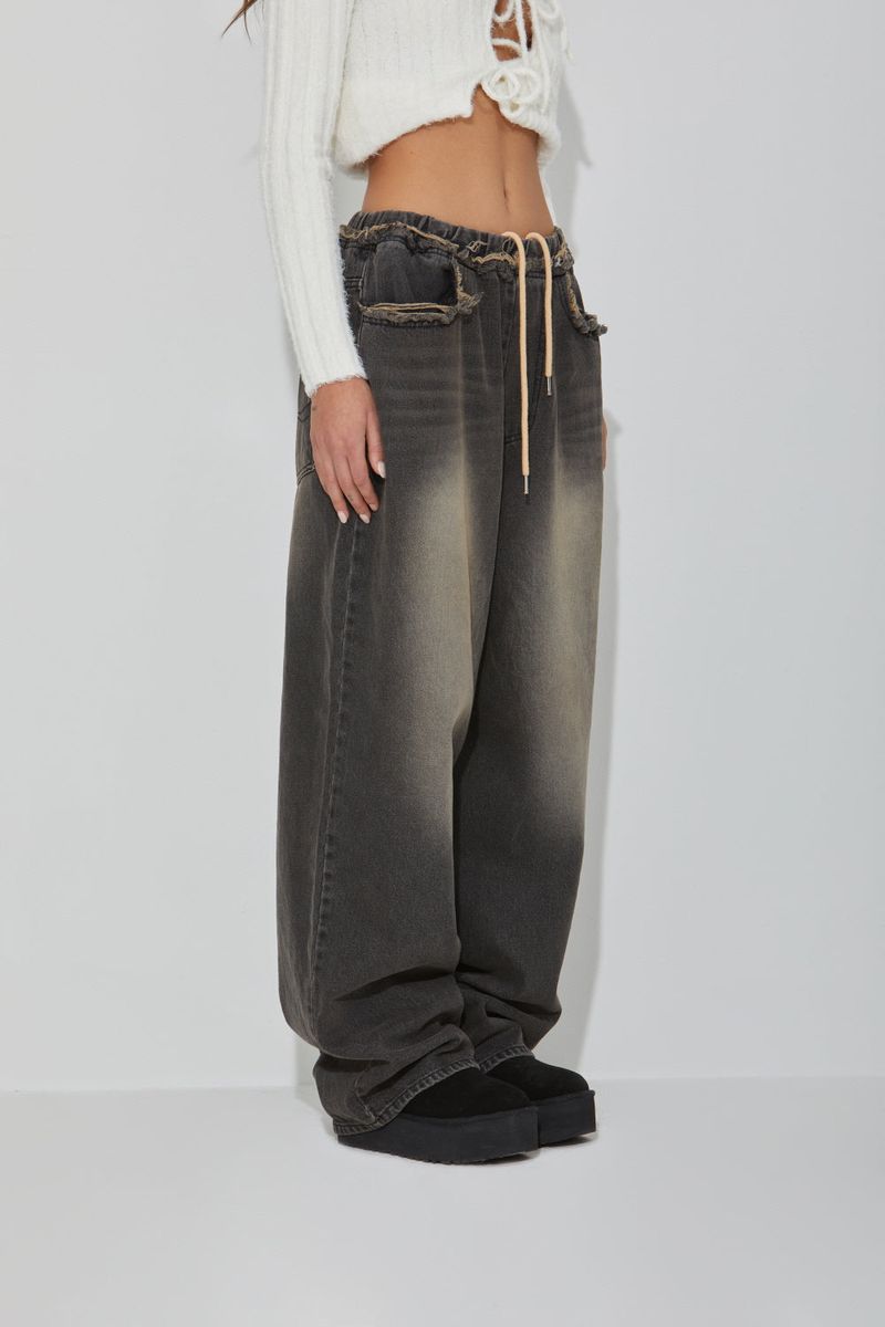 UNDERFIT PANTS-BK