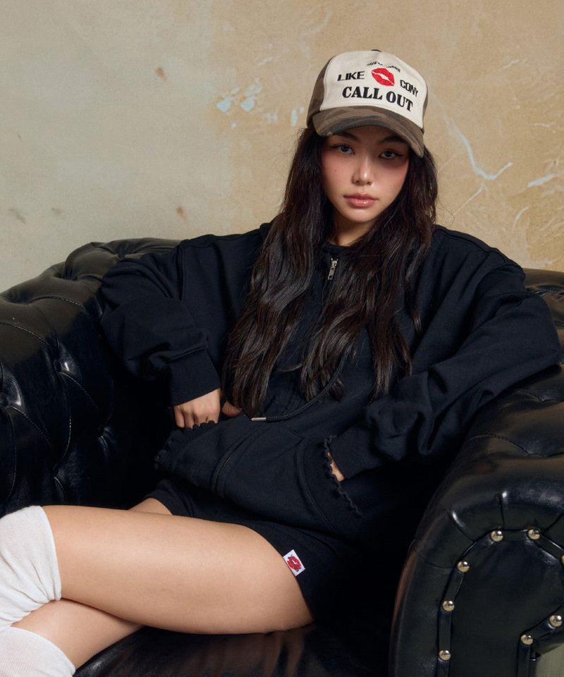CALLOUT LIPS LOGO BALL CAP / [ CAMO/IVORY ]
