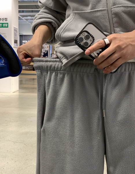 [Set-up]Find fleece sweat zip-up pants