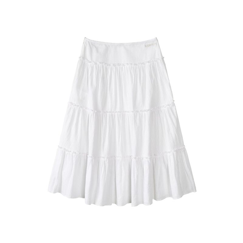 JACQUARD TIERED SKIRT (WHITE)