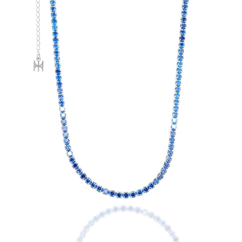 MACIER（マシール）の「[S925] Blue Mini Tennis Necklace (white silver)（Accessories）」