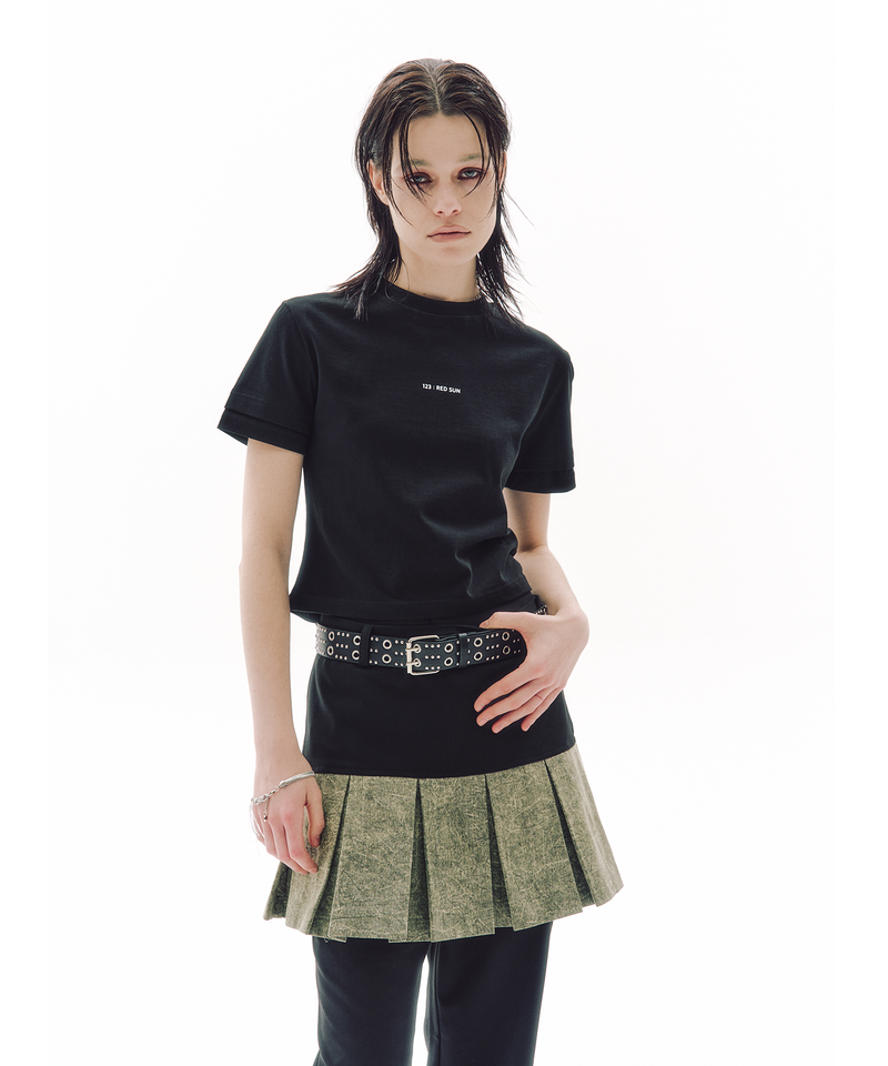 TRIP SHOP（トリップショップ）の「TWIN CUFF CROP T-SHIRT（Tops）」